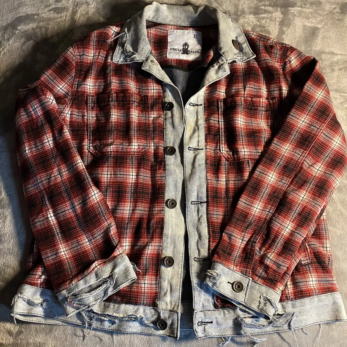 Checkered jean jacket 2025