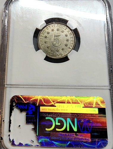 Exquisite 1882 Shield Nickel 5C MS64 NGC High Grade, Brilliant Uncirculated !!! - Picture 3 of 3