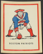 Boston Patriots 1960 Fleer AFL Decals Stickers Unused CLEAN Gradeable!