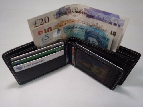 Men’s Soft Cow Leather Wallet with id or Photo Space and Change pocket  - Afbeelding 1 van 12