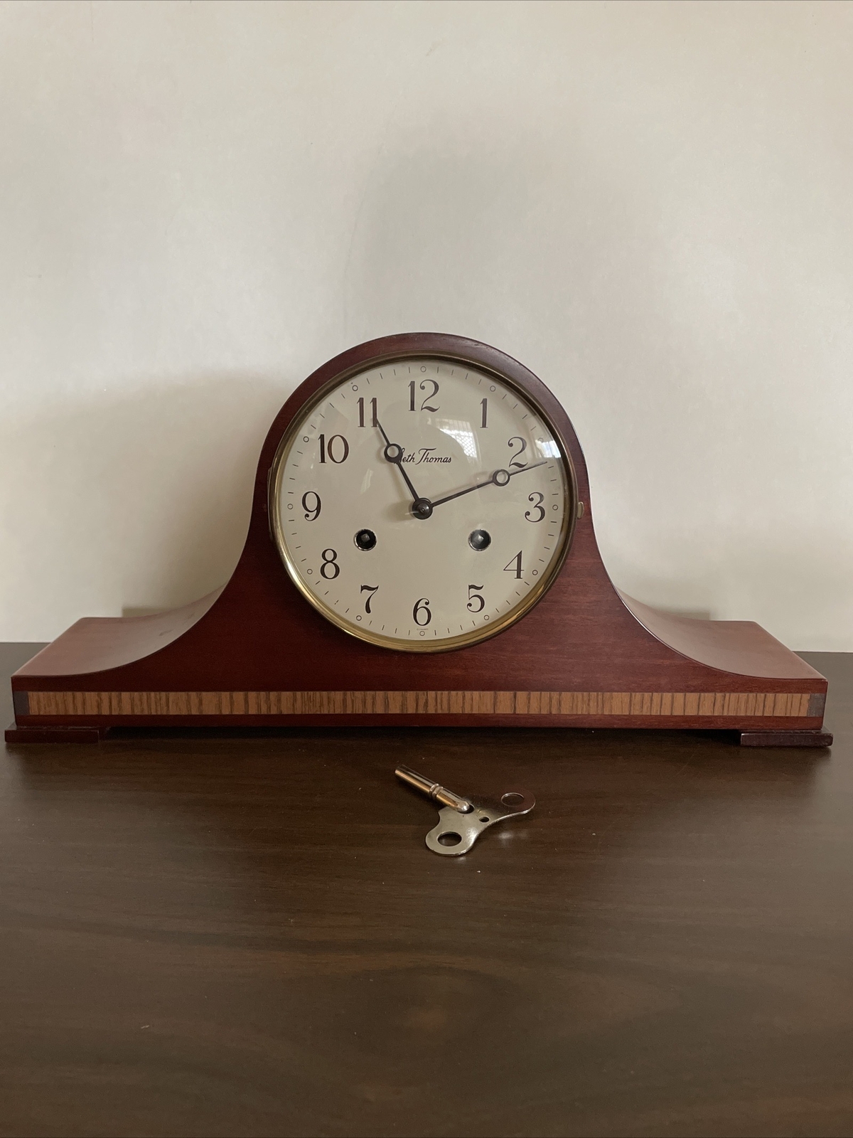 Vintage Seth Thomas Lynton2W MCM Art Deco Mantle 8 Day Clock w/ Key eBay