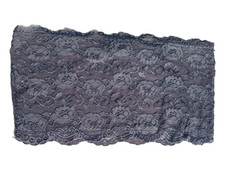 Bozzolo Bandeau Tube Top Lace Strapless Bralette Gray Nylon Stretchy Medium