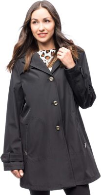 black swing raincoat