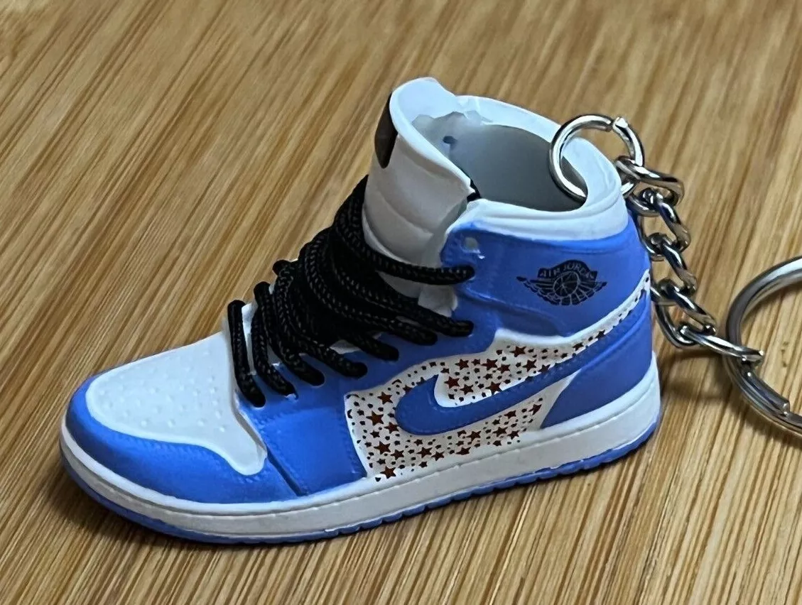 New Mini 3D AIR JORDAN sneaker shoe keychain Lilac and Stars
