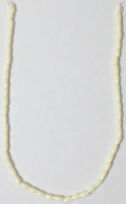 16'' Strand Buffalo Cream Vanilla Bone Round Barrel Edge Beads 8x5mm Old Stock