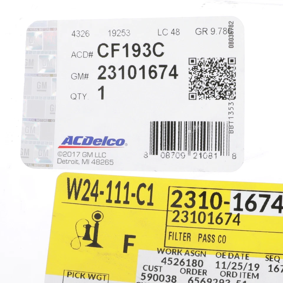 Filtro de aire de cabina GM 2007-2014 NUEVO GENUINO FABRICANTE DE EQUIPOS ORIGINALES Cadillac Chevrolet GMC 23101674 Foto 3 de 3