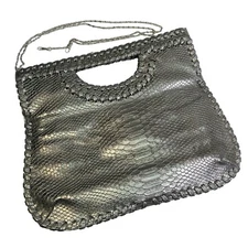 Big Buddha Clutch Bag Evening Whipstitch Embossed Fold Over Cross Body Purse