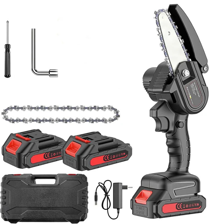 MOTOSEGA A BATTERIA 48V 4 POLLICI POTATURA ALBERI ELETTROSEGA TAGLIARAMI KIT