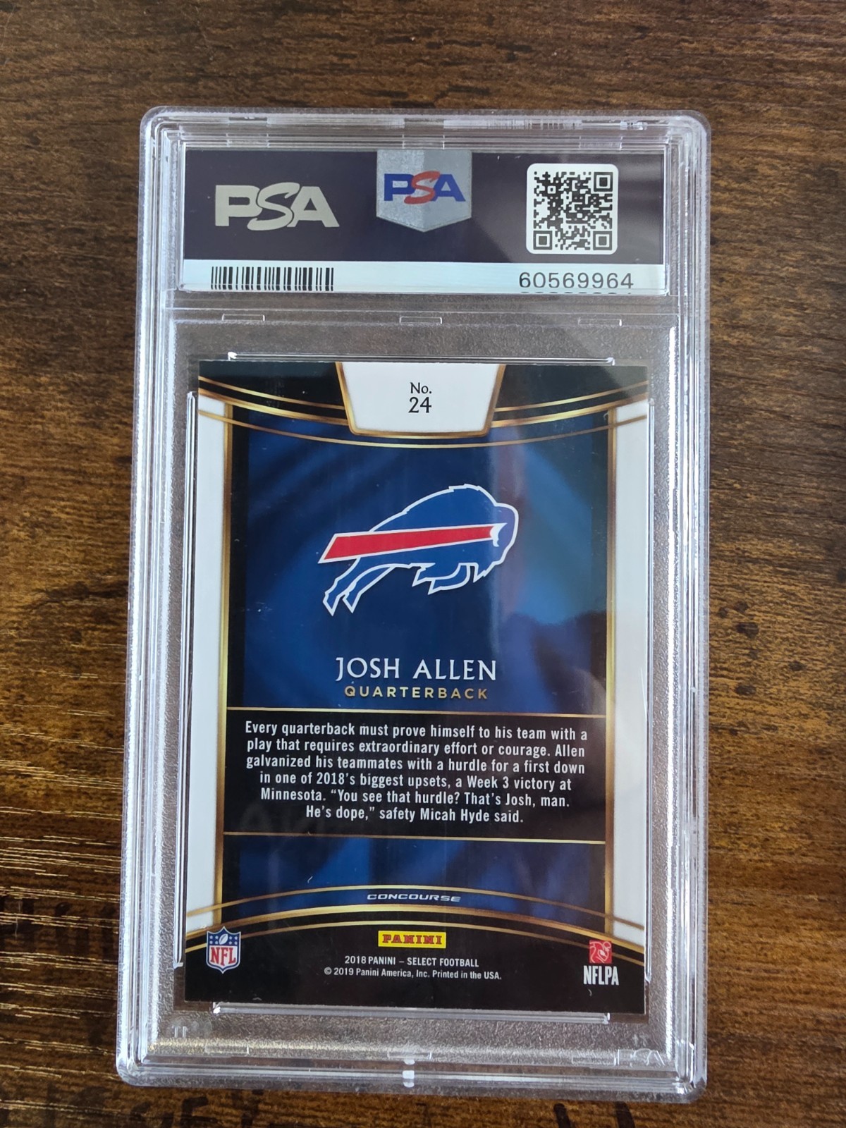 2018 Panini Select - Concourse Josh Allen #24 Silver Prizm (RC) view 2