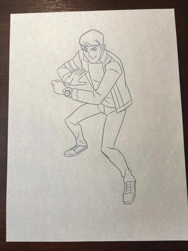 10 BEN 10 ORIGINAL PENCIL ARTWORK CREATED FOR CARTOON NETWORK'S STYLE GUIDES - Picture 2 of 11