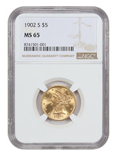 1902-S $5 NGC MS65 - Liberty Head $5