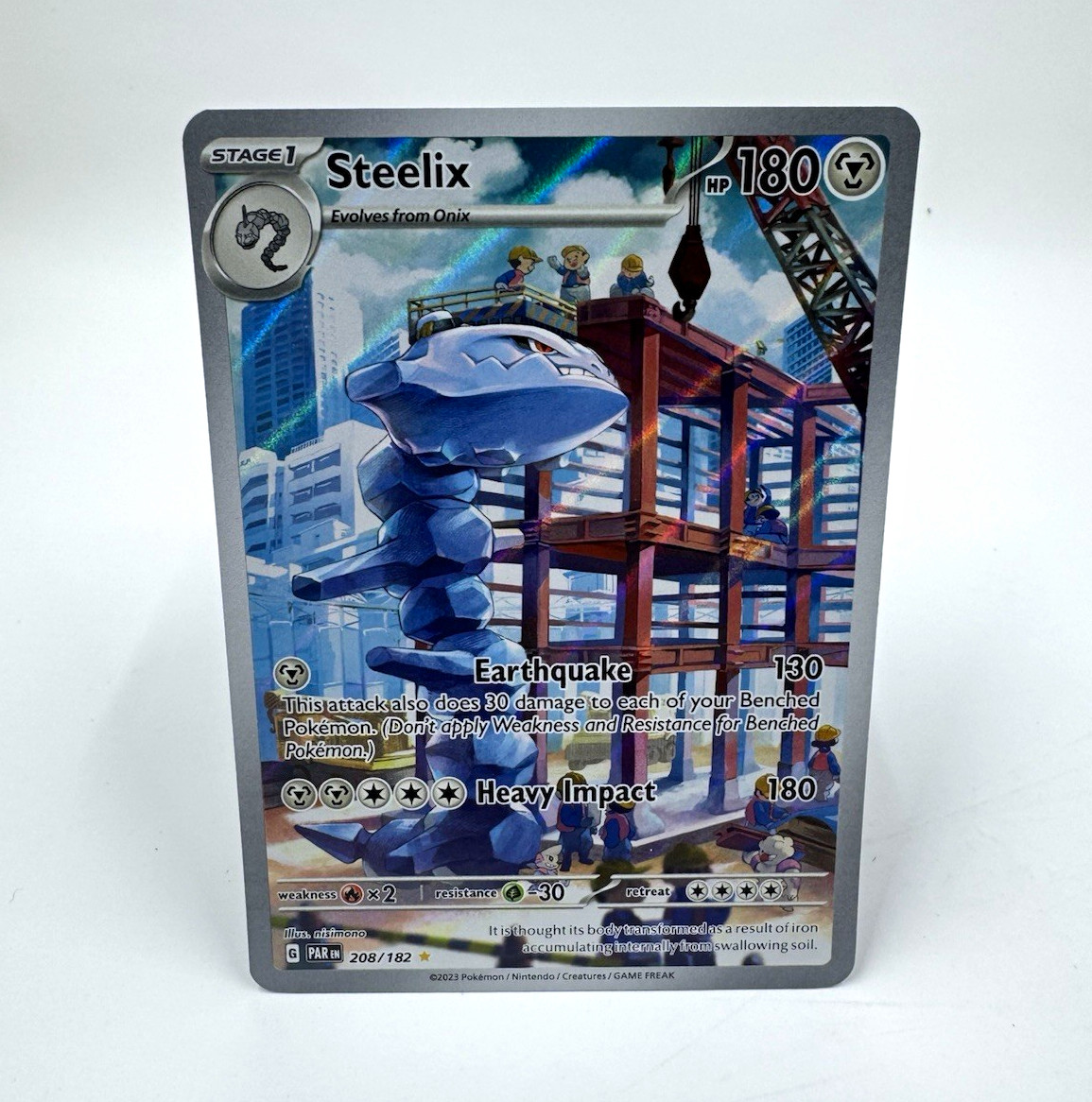 Steelix 208/182 Illustration Rare Holo SV04 Paradox Rift English 180HP