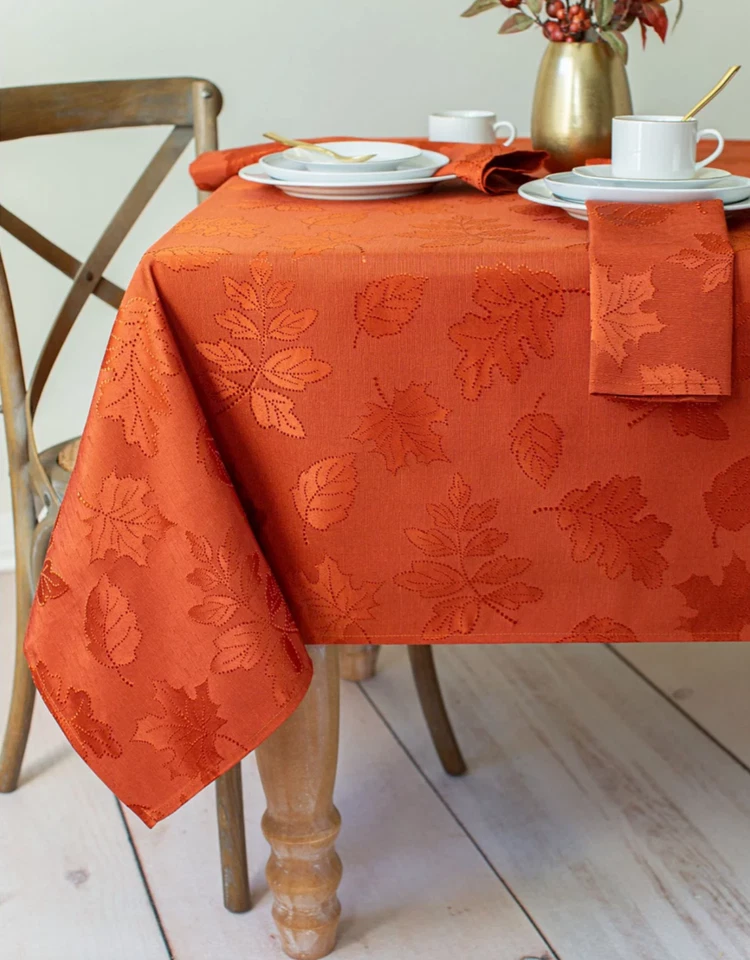 BENSON MILLS AUTUMN RAISED JACQUARD TABLECLOTH 60" x 144" POLYESTER COTTON NEW - Image 3 of 4
