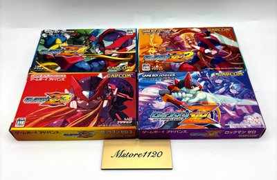 CAPCOM Nintendo GameBoy Advance GBA Rockman Zero 1 2 3 4 Set Action Spiel Geb...