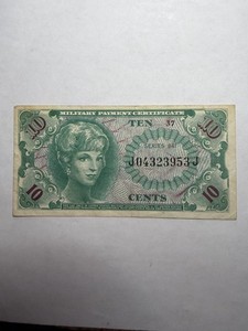 Series 641 10 cents US Military Payment Certificate