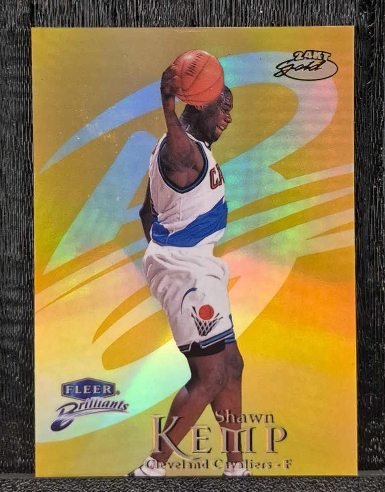 1998-99 Fleer Brilliants  24KT Gold #20TG  SHAWN KEMP   RARE !!  19/24 RARE !!
