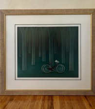 Signed by artist, Jan Balet, titled "Tandem d'Amour" framed