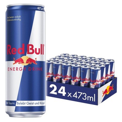 Red Bull Energy Drink   24×473 ml XXL Dosen   Original Tray   Mit Taurin & Koff