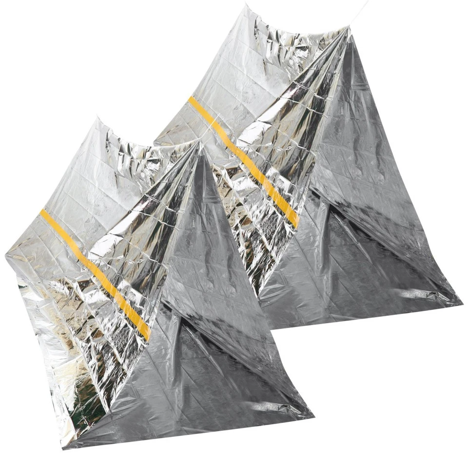 da campeggio portatile SOS da campeggio usa e getta 2 pezzi (argento) - Immagine 3 di 4