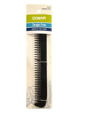 CONAIR Tangle Free Detangle Comb Gentle on Hair for Wet Dry Thick Textured Hair