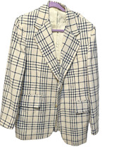 Vintage 1960  s John Weitz Palm Beach Plaid Preppy Sport Coat Lux Feel no sz