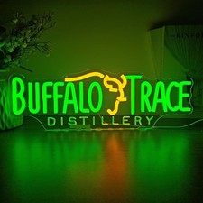 16"x5" Buffalo Trace Distillery Bar LED Neon Sign With Dimmer USB Powered Light