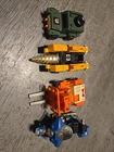 VTG 1980s Bandai Transformer Lot of 4 Various Small Toys Renault Elf Harley Robo