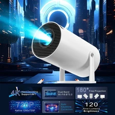 4K Mini Projector HY300 720P WiFi6 Bluetooth BT5.0 Cinema Portable Home Theaters