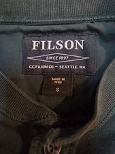 CC Filson Men’s Henley Shirt Double Layer Long Sleeve Size Small Fir Green 