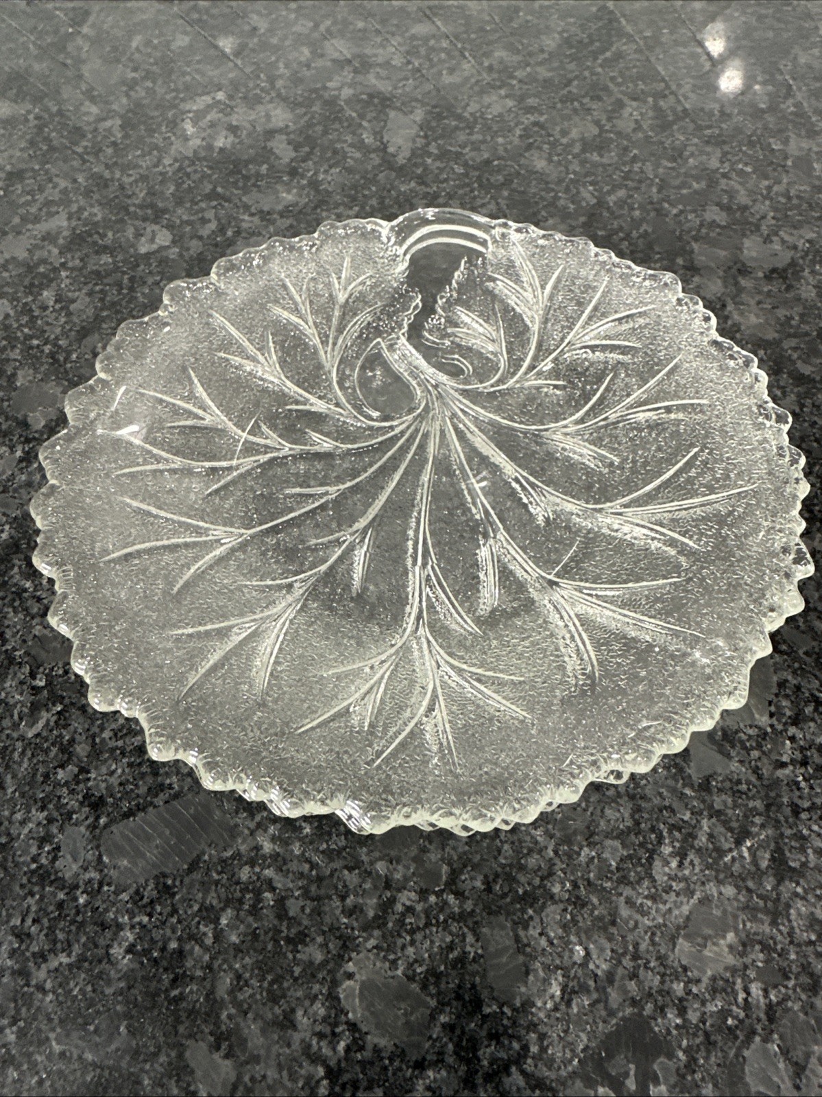 Indiana Clear Glass Cabbage Leaf Plate 8.5