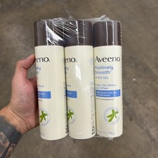 LOT (3)AVEENO POSITIVELY SMOOTH SHAVE GEL LIG...