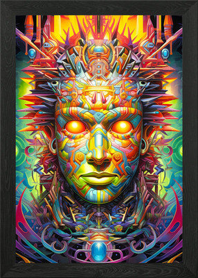 Psychedelic Entity Framed Wall Art Poster Canvas Print Picture