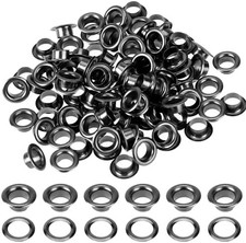 100Sets Metal Black Eyelets 1/4 Inch Grommets Eyelets with Washers 1/4 Grommet K