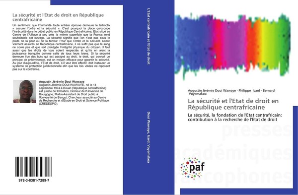 La SéCurité Et L'etat De Droit En RéPublique Centrafricaine Bernard Voyemakoa-image
