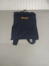 WRANGLER Fleece Bag Shoulder Straps and Drawstring 18.5"x13.5" Navy & Yellow