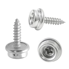 60Pcs 5/8 Inch Stainless Steel Screws Snaps, Fastener Screw Snaps 3/8 Inch Grade