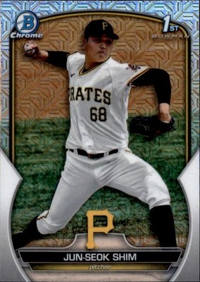 2023 Bowman Chrome #BCP-153 Jun-Seok Shim Prospects Mojo Refractor
