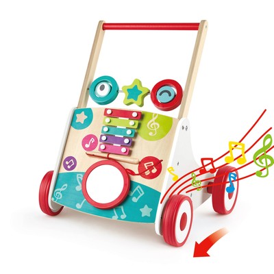 Musical Push Pull Walker Toy For Toddlers Adjustable Speed Safe And Durable