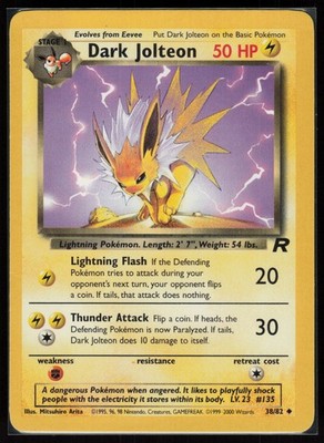 Dark Jolteon Uncommon Team Rocket 38/82 MP