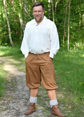Knickerbocker Jonte, beigebraun, Mittelalterhose, Wikinger Knickerbocker, Kostüm