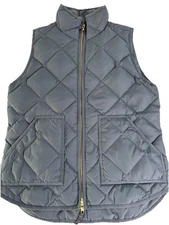 J.CREW Lightweight Quilted Down Excursion Vest Dark Navy Blue Women Small