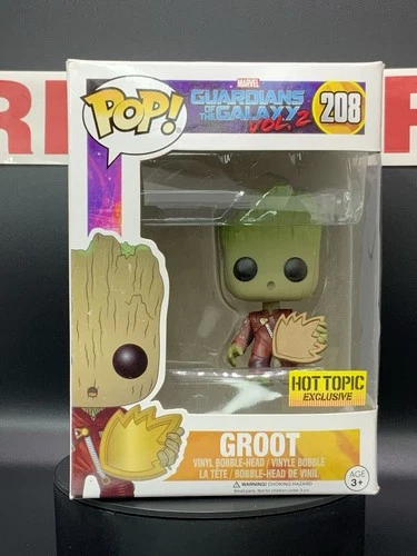 Funko Pop! Groot #208 Guardians Of The Galaxy Vol. 2 Hot Topic Exclusive Vaulted