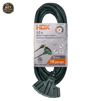 HDX 12 ft. 16/3 Light Duty Extension Cord - Green