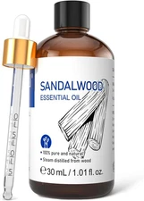HIQILI Sandalwood Essential Oils 1 Fl Oz, 100% Pure 1.01 Oz (Pack of 1) 