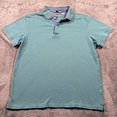 Givenchy Mens Polo Shirt Medium Green Pima Cotton Embroidered Chest Logo Casual