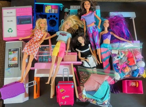 Vintage To Now Barbies Furniture Clothing Accessories Shoes Food Lot 125+ pieces
