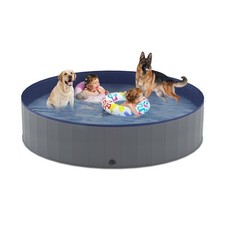 Niubya Foldable Dog Swimming Pool, Collapsible Hard Plastic, Portable Bath Tu...