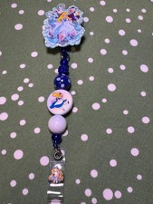Alice In Wonderland - ID - Beaded Reel Badge - Holder Retractable
