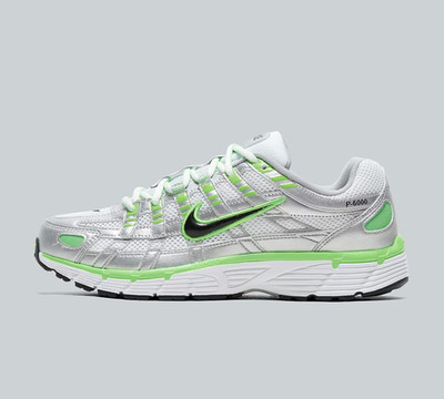 Nike P-6000 in Silver and Green Strike All Sizes