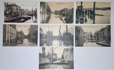 Lot de 7 CPA - 92 - Boulogne Billancourt - inondations, crue de 1910